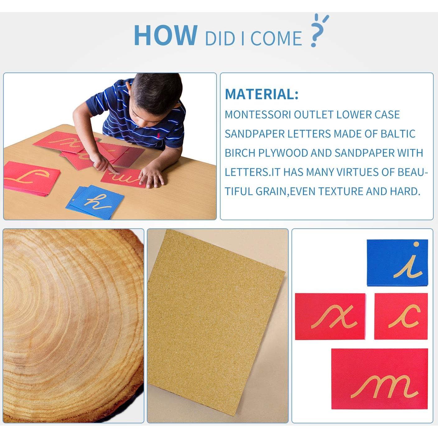 Alfabeto de Arena Madera Montessori Outlet - Letras Cursivas