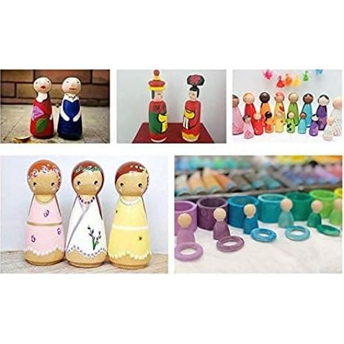 56 Muñecas de Madera sin Terminar QDXATIVP para Pintar