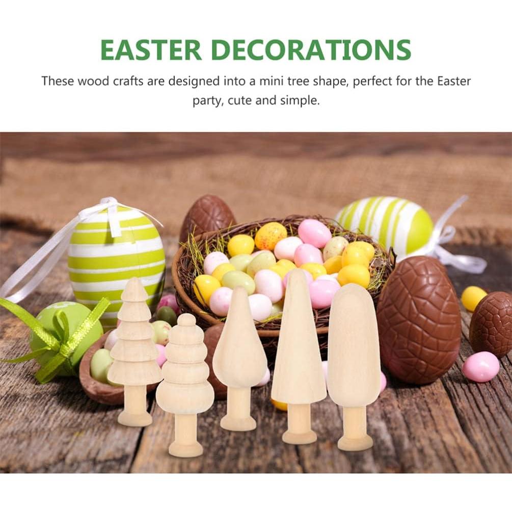 20 Piezas Muñecos de Madera Hongo Natural Sin Pintar Toddmomy