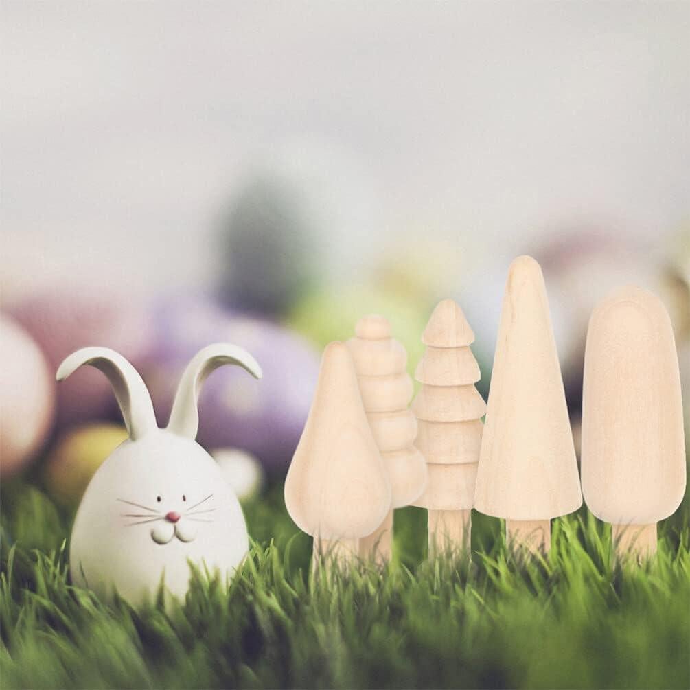 20 Piezas Muñecos de Madera Hongo Natural Sin Pintar Toddmomy