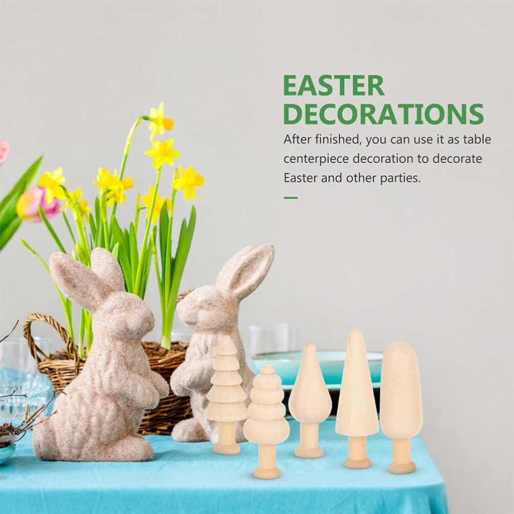 20 Piezas Muñecos de Madera Hongo Natural Sin Pintar Toddmomy