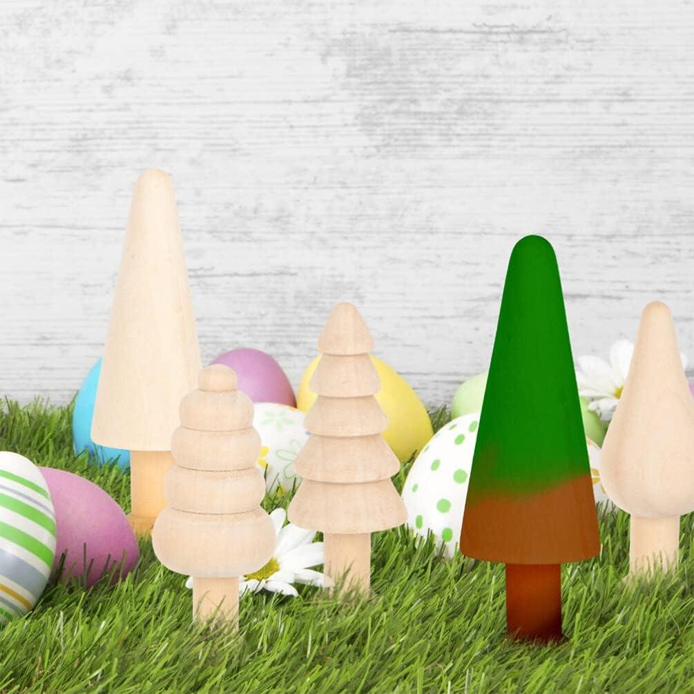 20 Piezas Muñecos de Madera Hongo Natural Sin Pintar Toddmomy