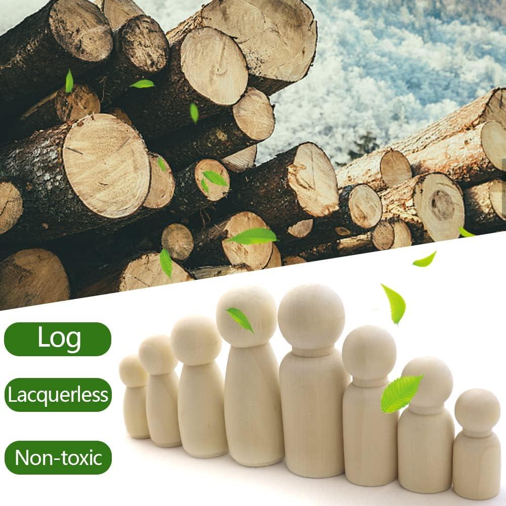 50 Muñecas de Madera NODG para Manualidades DIY - 363.5g