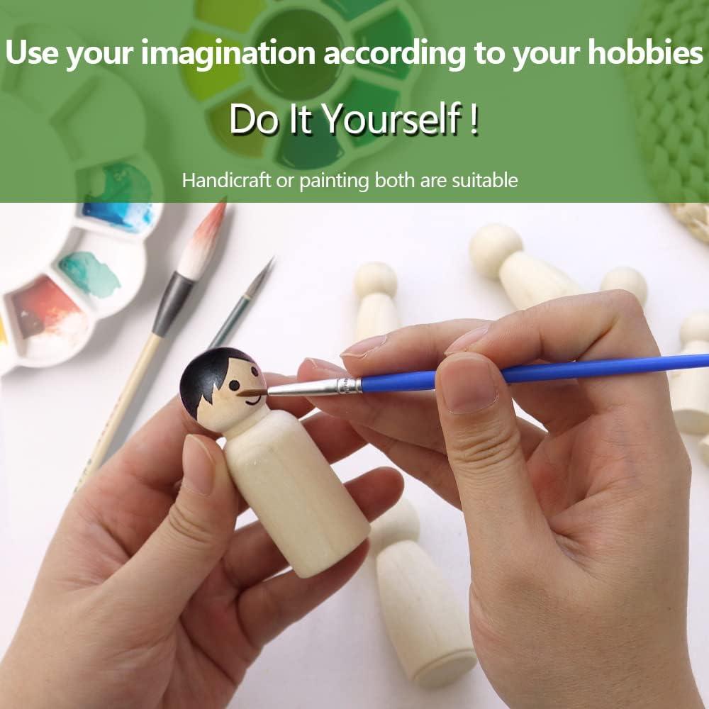 50 Muñecas de Madera NODG para Manualidades DIY - 363.5g