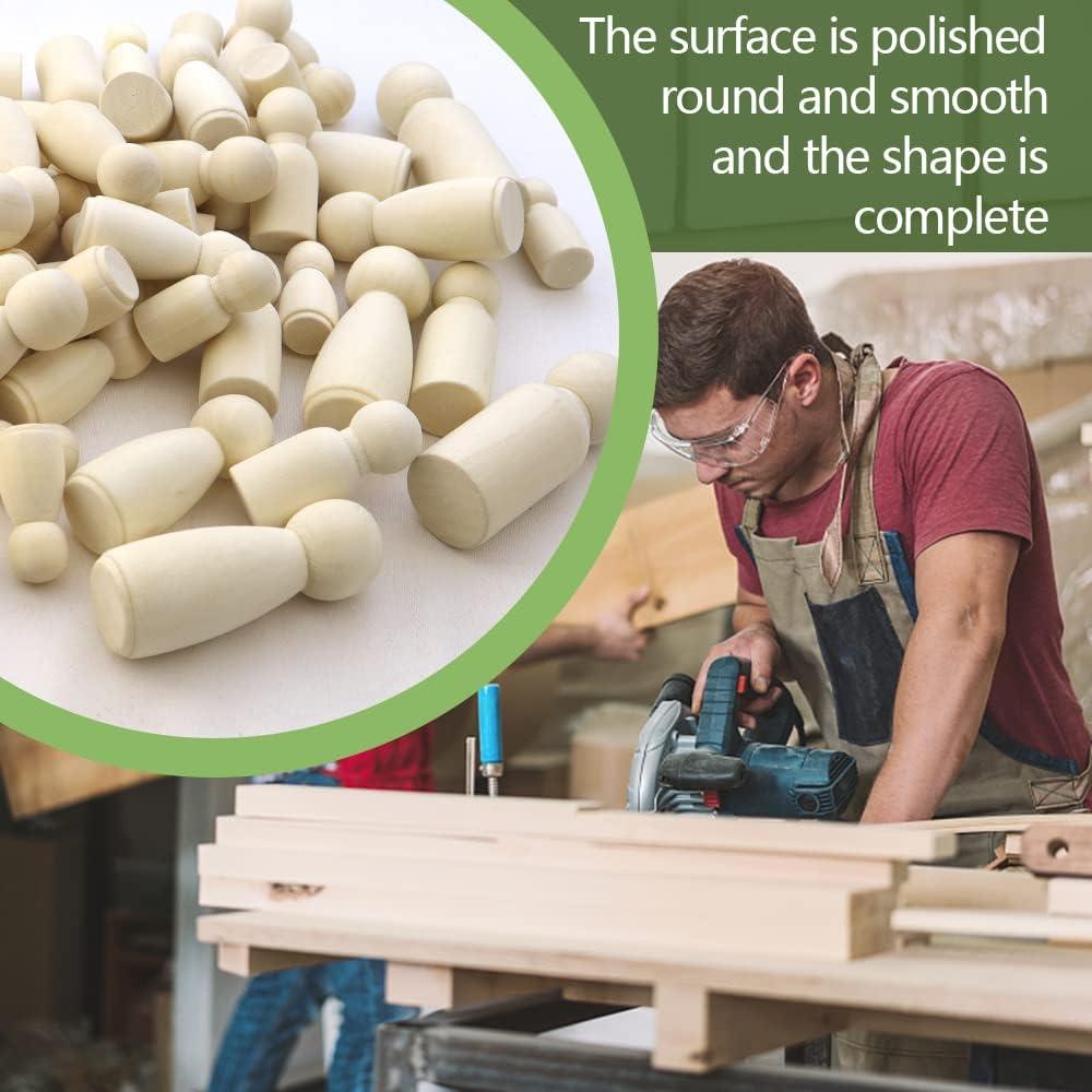 50 Muñecas de Madera NODG para Manualidades DIY - 363.5g