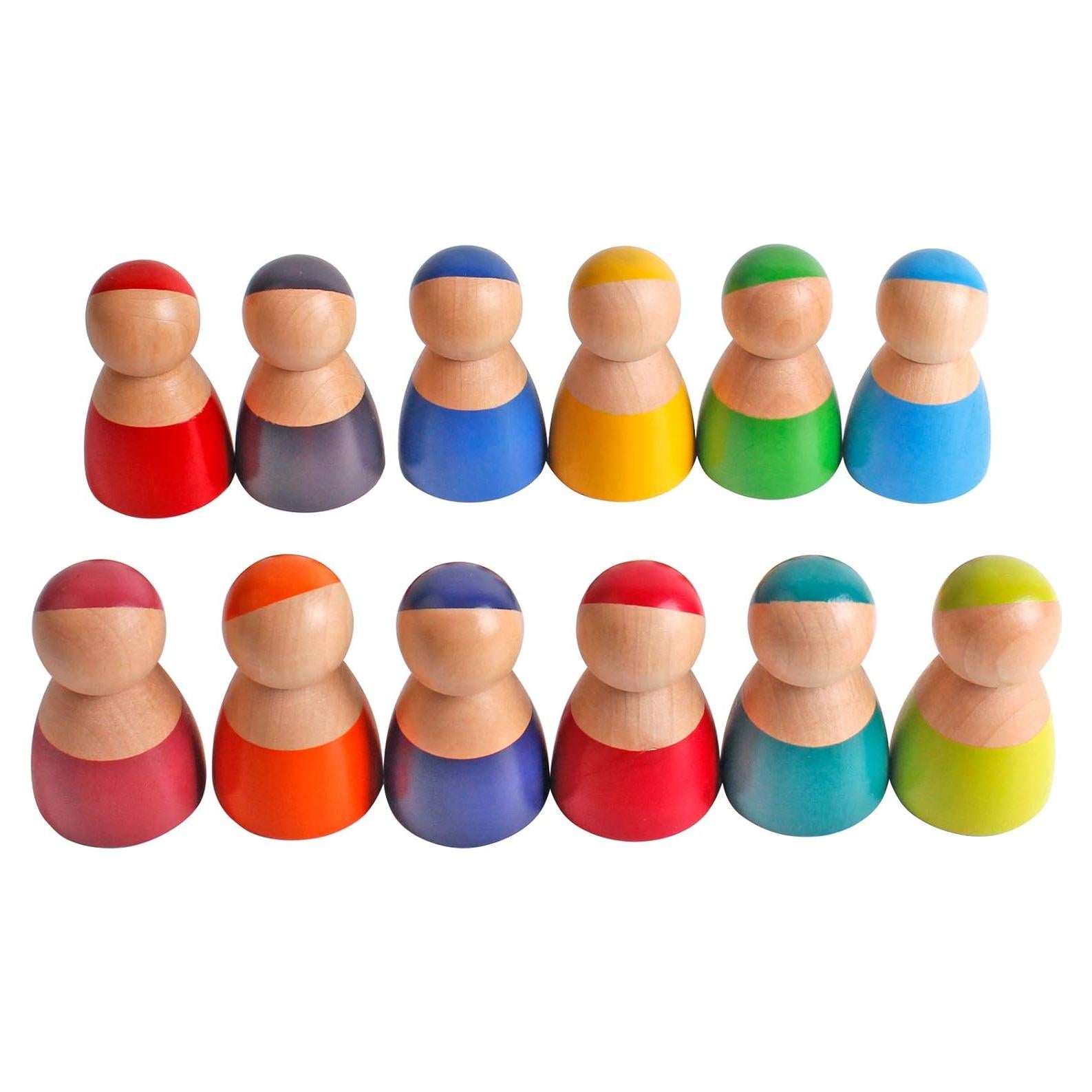 Muñecas de Madera Rainbow Friends - 12 Figuras para Niños