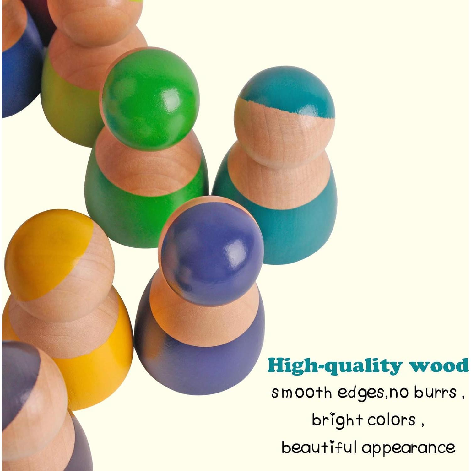 Muñecas de Madera Rainbow Friends - 12 Figuras para Niños