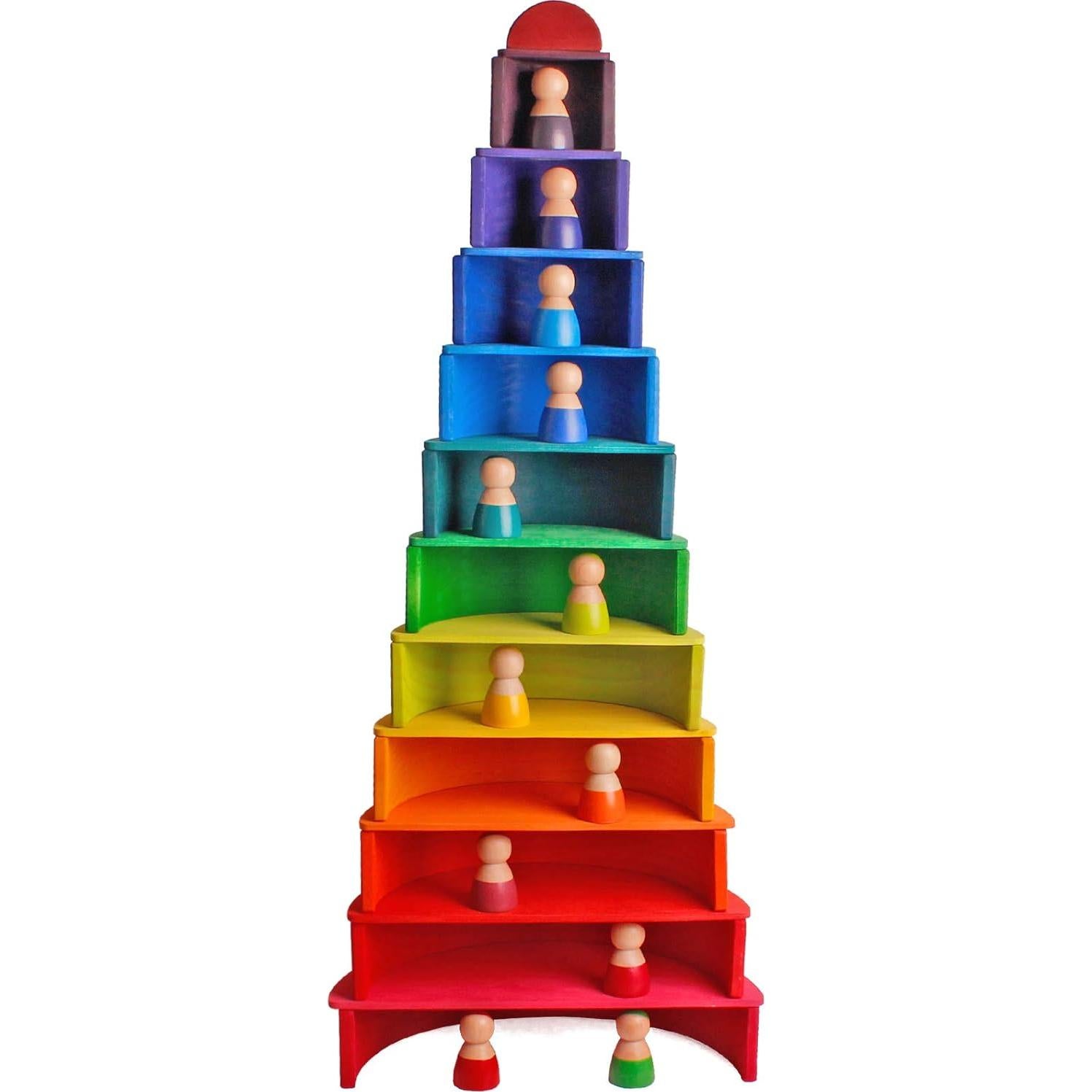 Muñecas de Madera Rainbow Friends - 12 Figuras para Niños