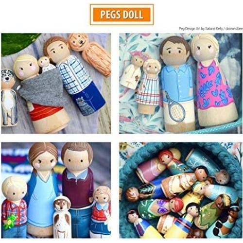 Conjunto de Muñecas de Madera Lolo Toys - 40 Piezas con Caja