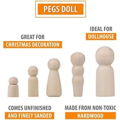 Conjunto de Muñecas de Madera Lolo Toys - 40 Piezas con Caja