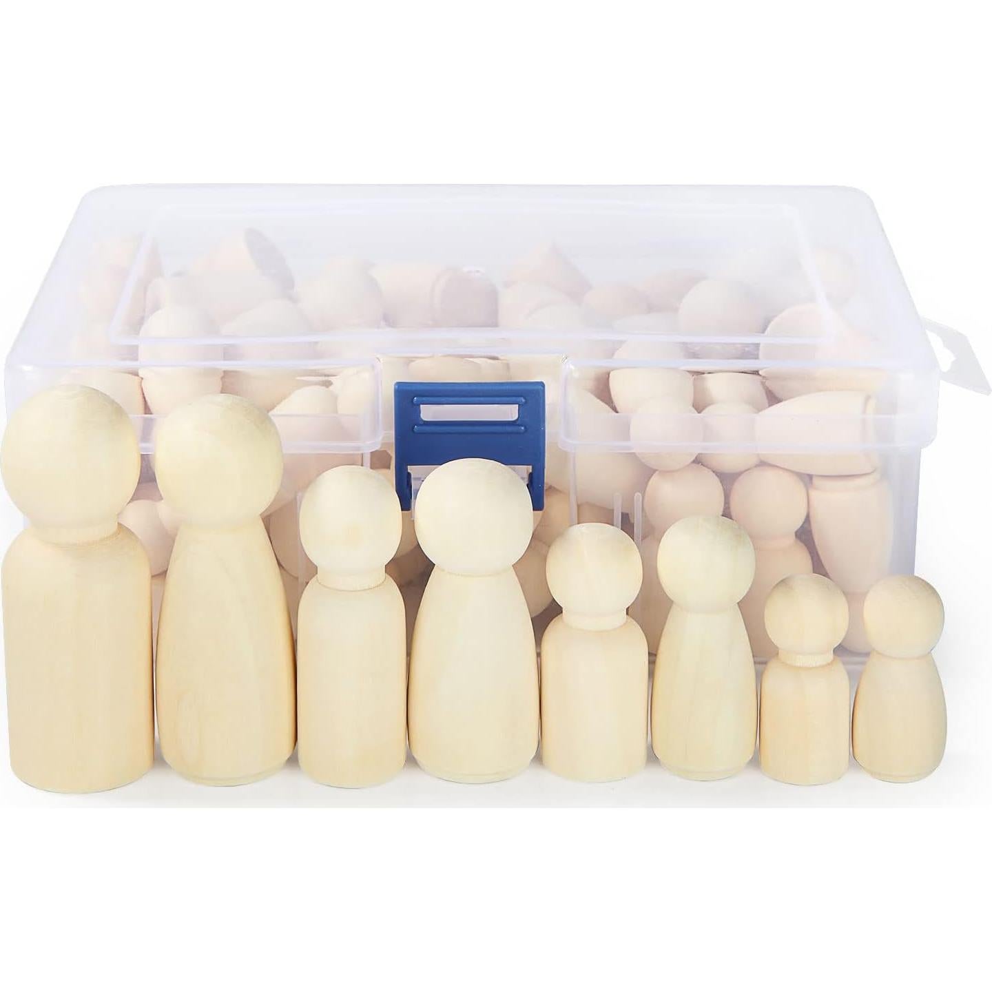 Muñecos de Madera JMIATRY 100 Piezas Sin Terminar 3.3-6.5 cm