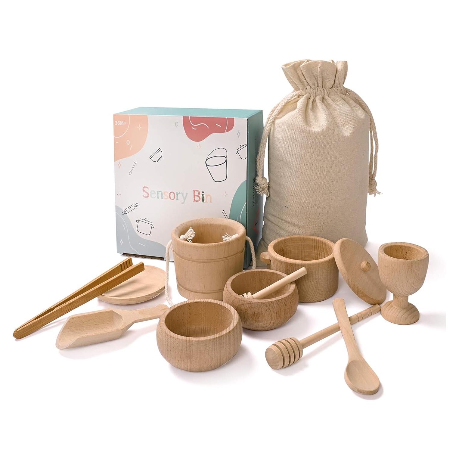 Juguetes Sensoriales Montessori Madera MONT PLEASANT 11 Piezas