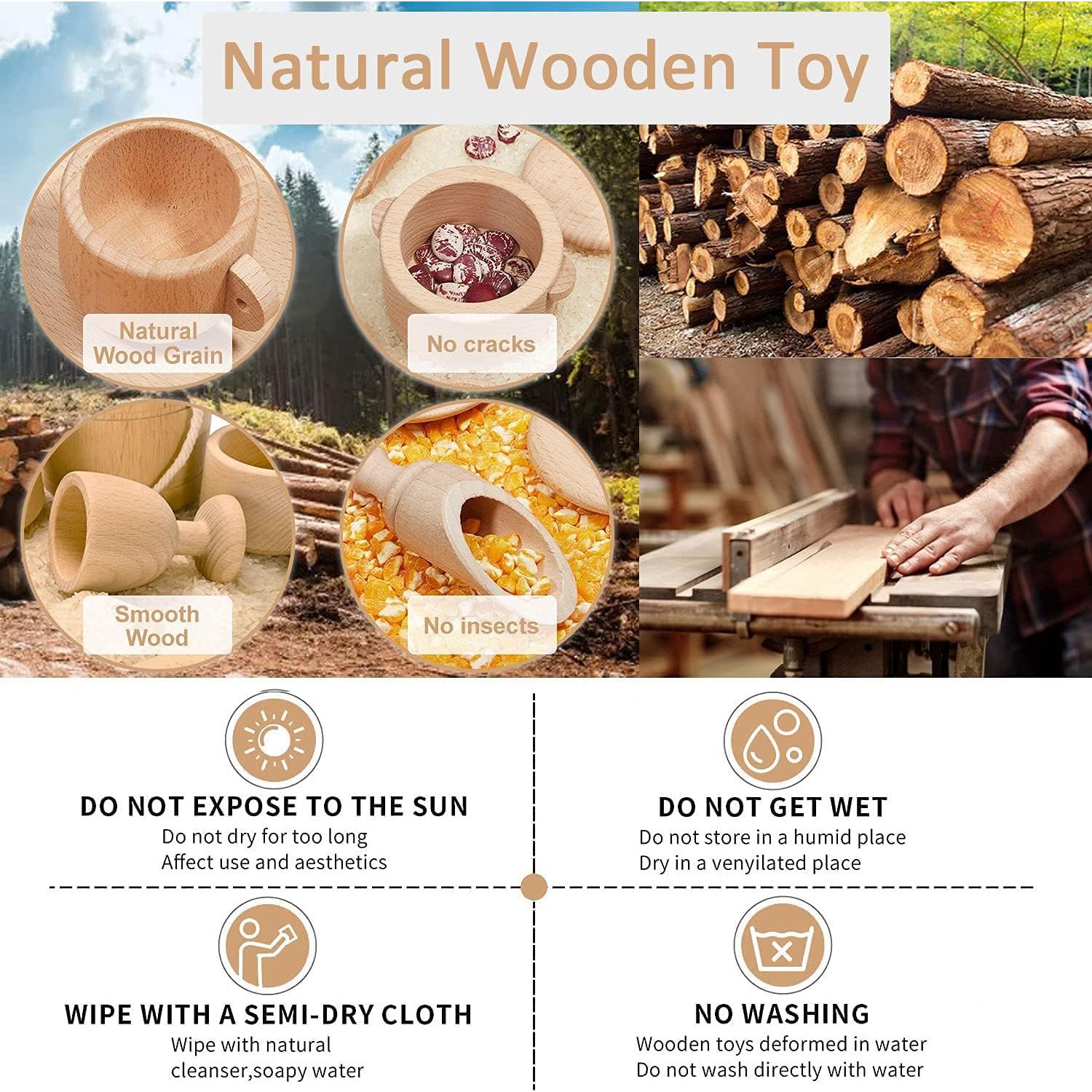 Juguetes Sensoriales Montessori Madera MONT PLEASANT 11 Piezas