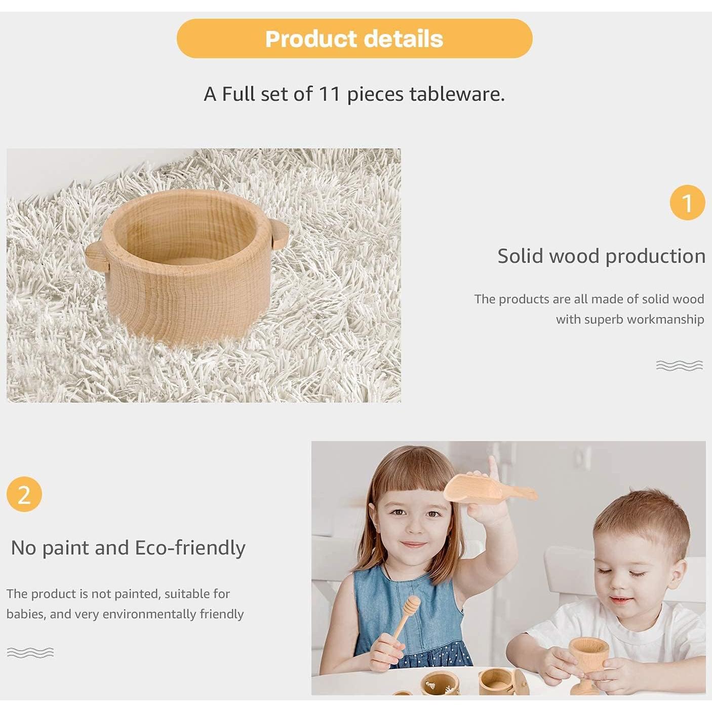 Juguetes Sensoriales Montessori Madera MONT PLEASANT 11 Piezas