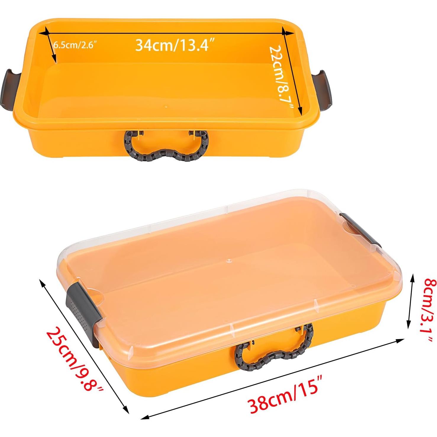 Bandeja de Arena Plástica BTSKY 2PCS 38x25x8cm Amarillo
