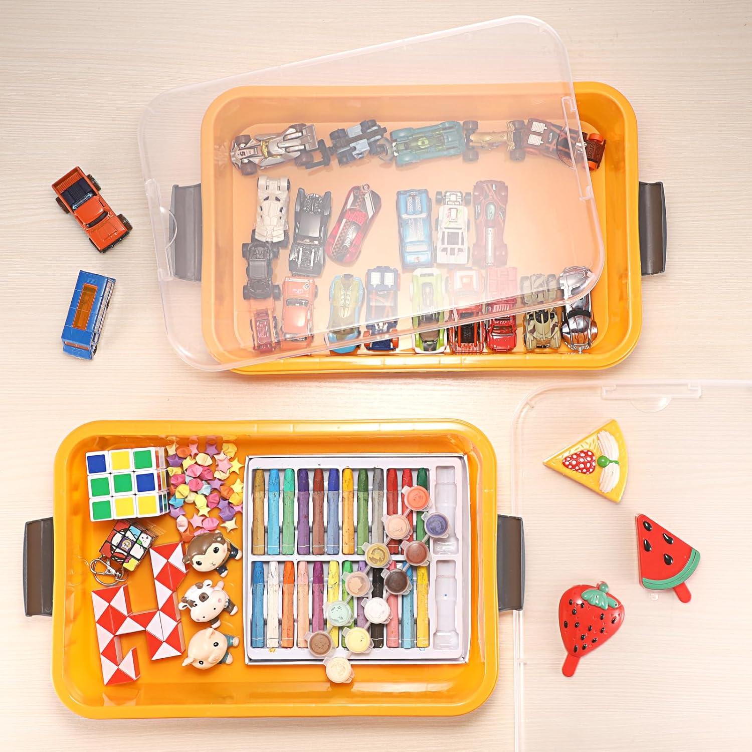 Bandeja de Arena Plástica BTSKY 2PCS 38x25x8cm Amarillo