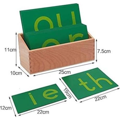 Letras de Lija Doble en Minúsculas Adena Montessori - 16 Combinaciones