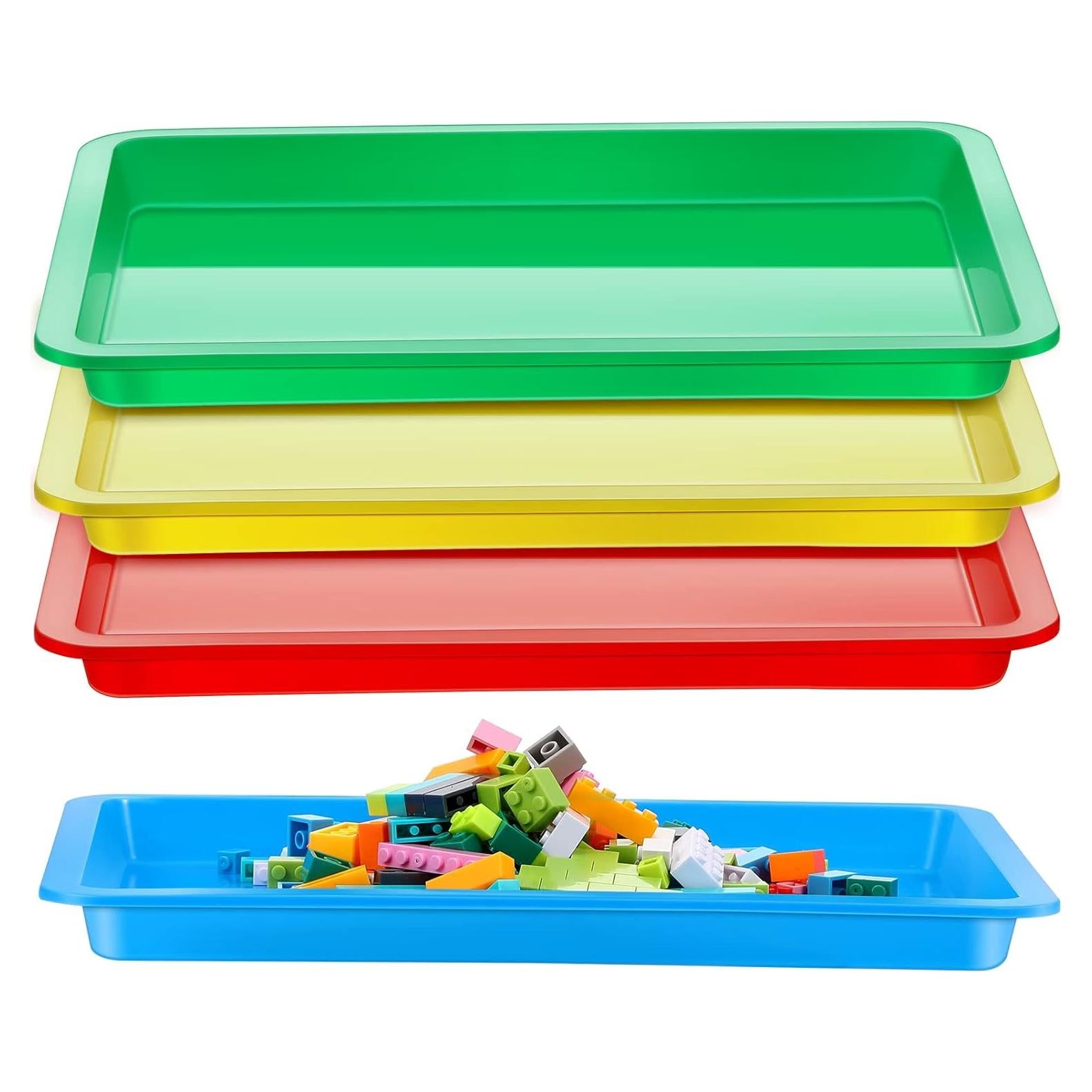 Bandejas de Plástico Remerry 4 Piezas 34x25 cm para Manualidades