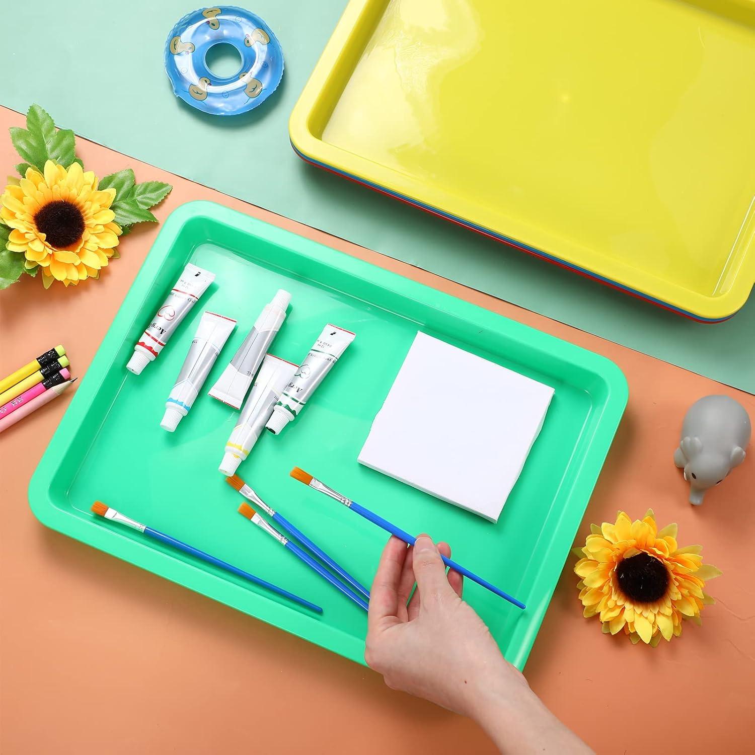 Bandejas de Plástico Remerry 4 Piezas 34x25 cm para Manualidades