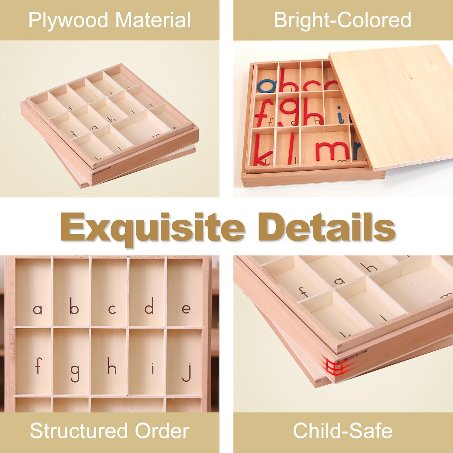 Caja de Alfabeto Móvil Mediana Montessori Outlet - Sin Letras