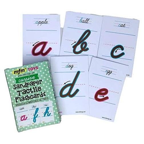Tarjetas Didácticas Letras Táctiles MFM Toys 26 Piezas Montessori