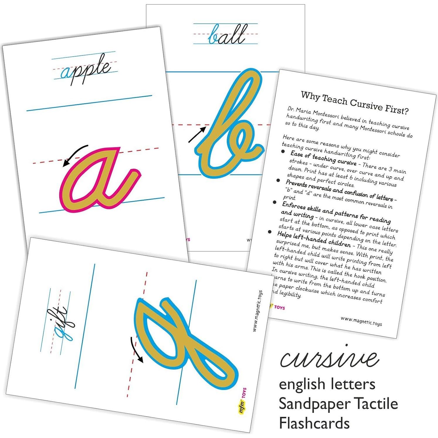 Tarjetas Didácticas Letras Táctiles MFM Toys 26 Piezas Montessori