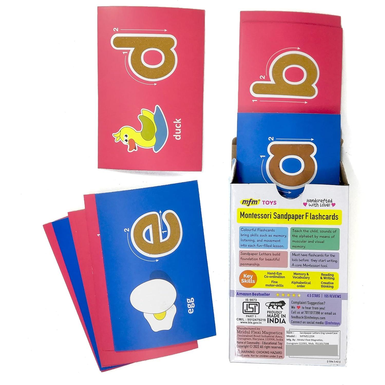 Tarjetas Táctiles de Letras y Números MFM TOYS - Aprendizaje Temprano