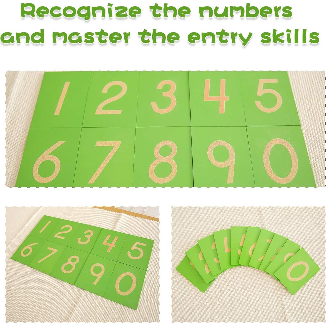 Números de Lija Montessori Outlet 0-9 para Niños 3-6 Años