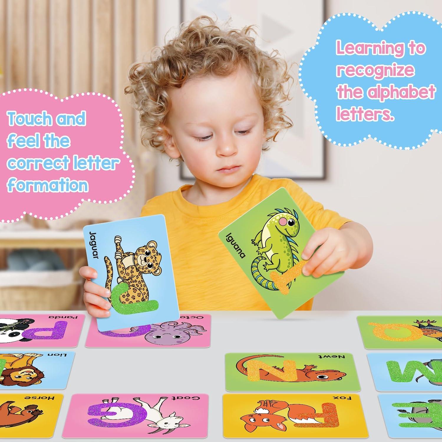 Tarjetas Didácticas de Letras con Textura de Papel de Lija - Broytain