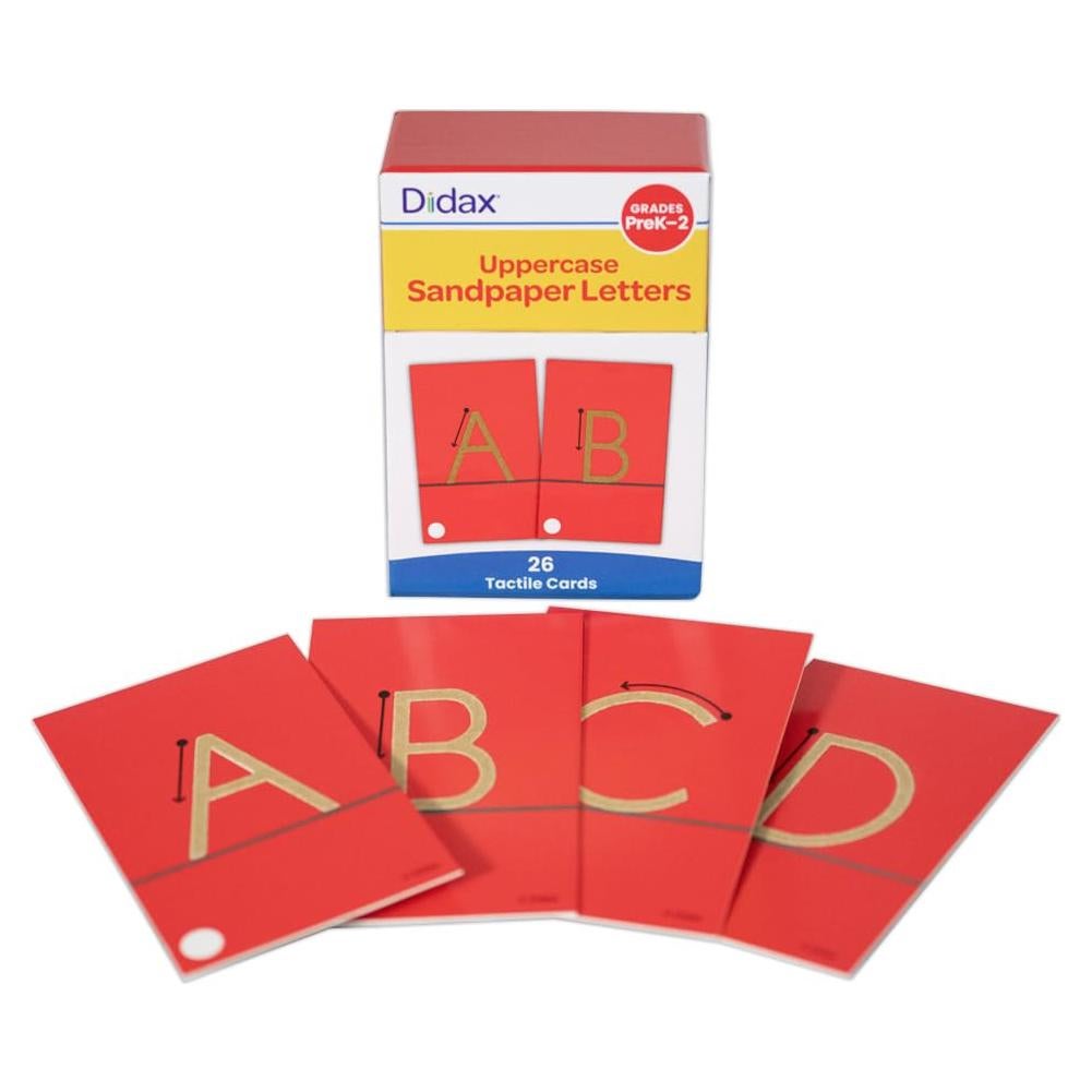 Tarjetas Táctiles del Alfabeto Didax - 28 Letras Mayúsculas