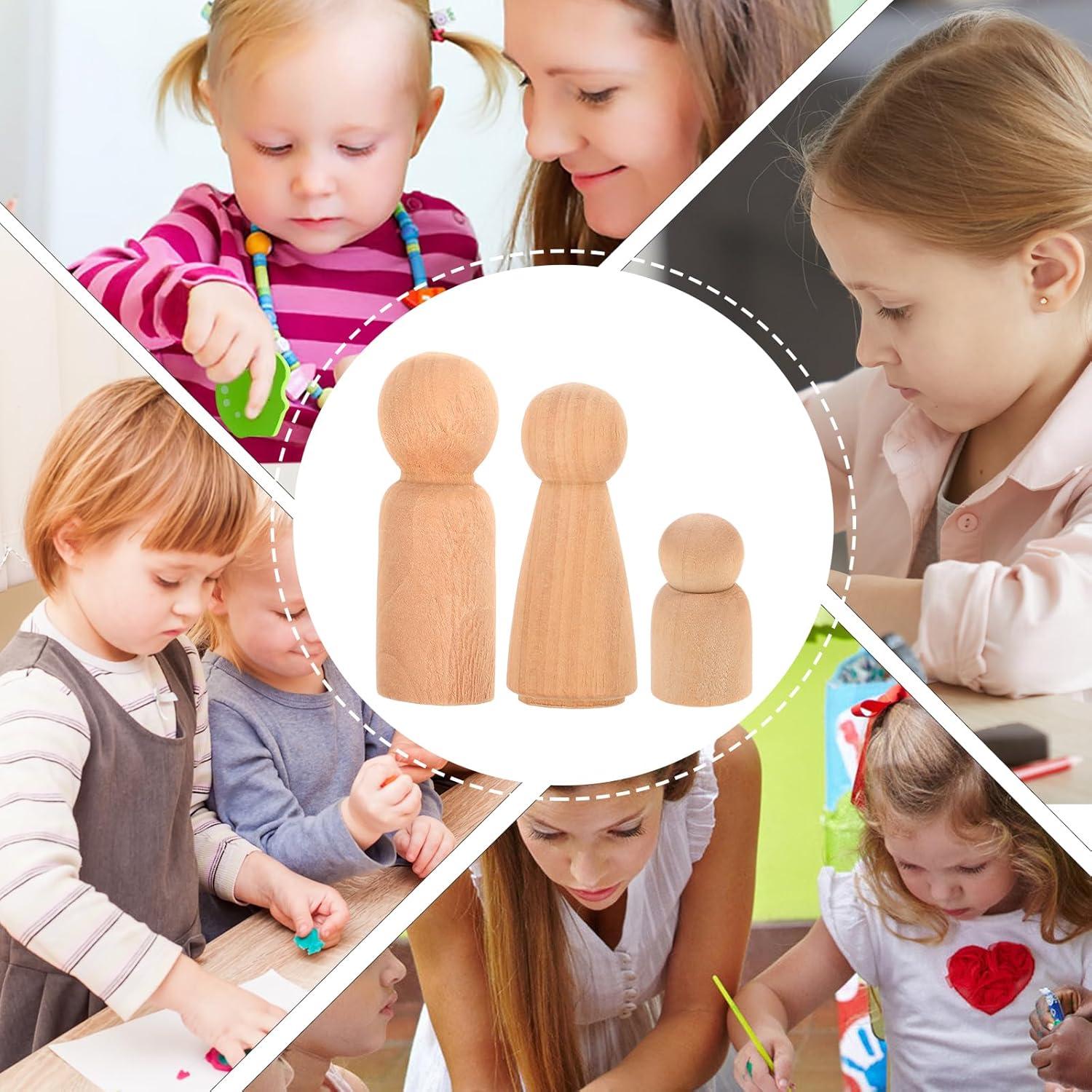 Muñecas de Madera sin Terminar NUOBESTY - Paquete de 30