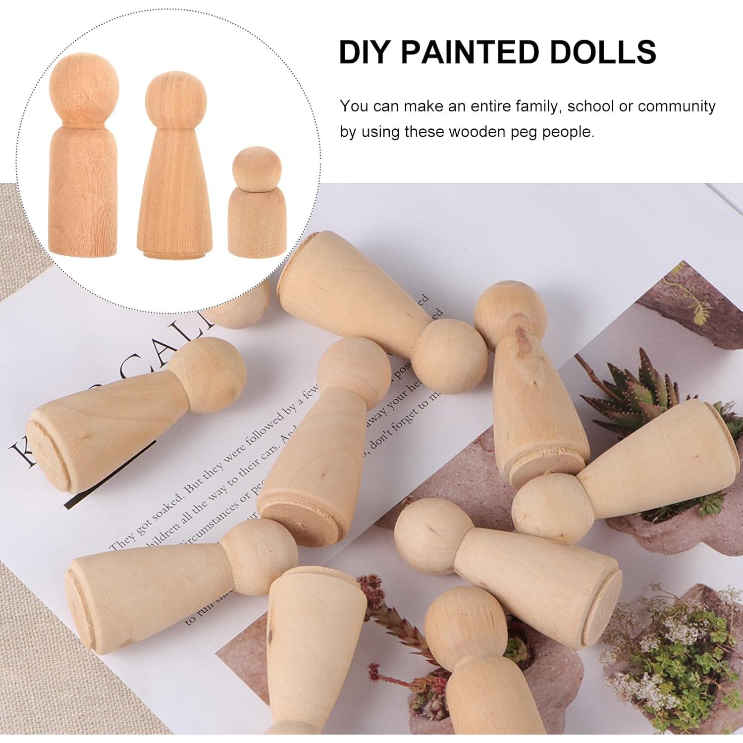 Muñecas de Madera sin Terminar NUOBESTY - Paquete de 30