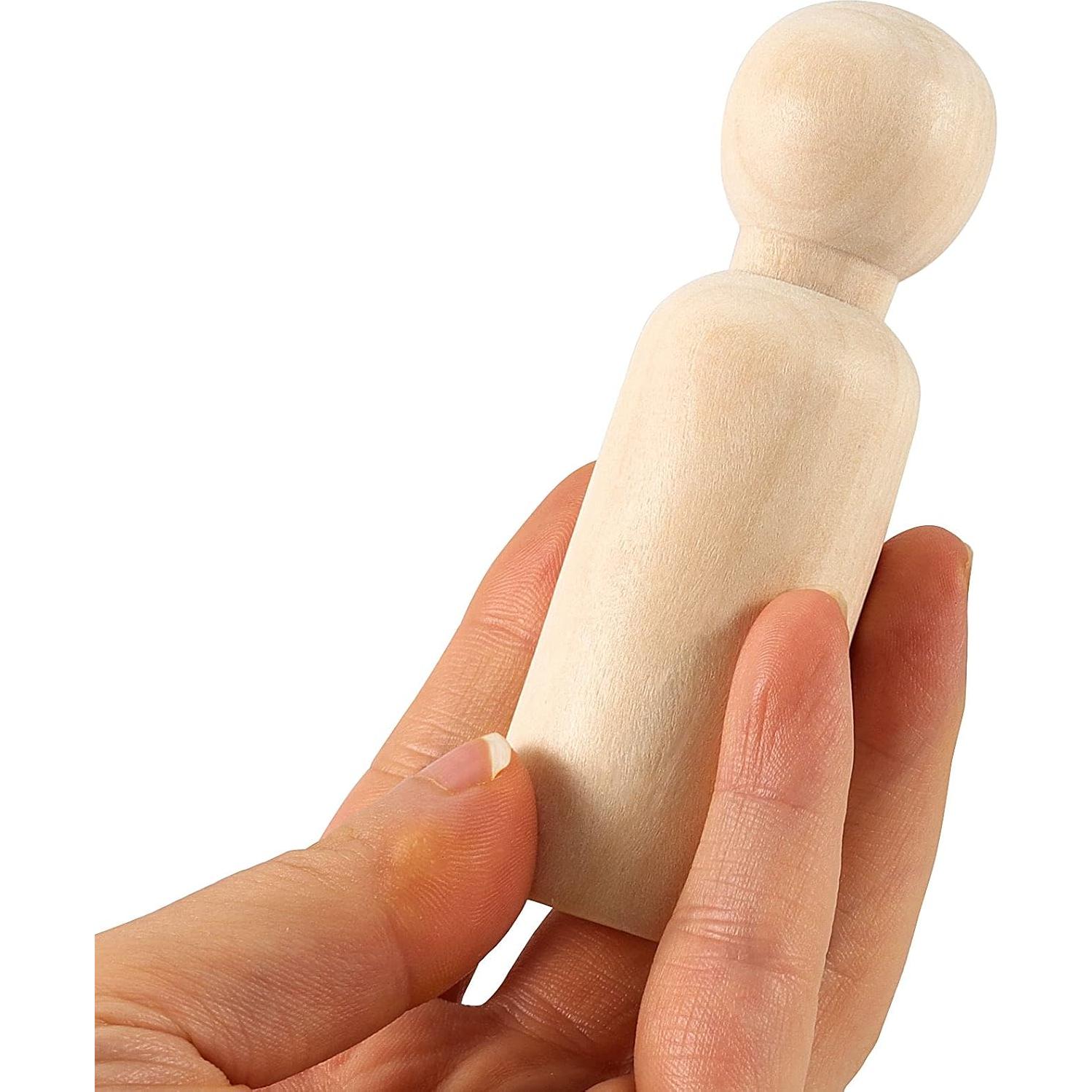 HAKZEON 40 Muñecos de Madera sin Terminar 8.89 cm para Pintar