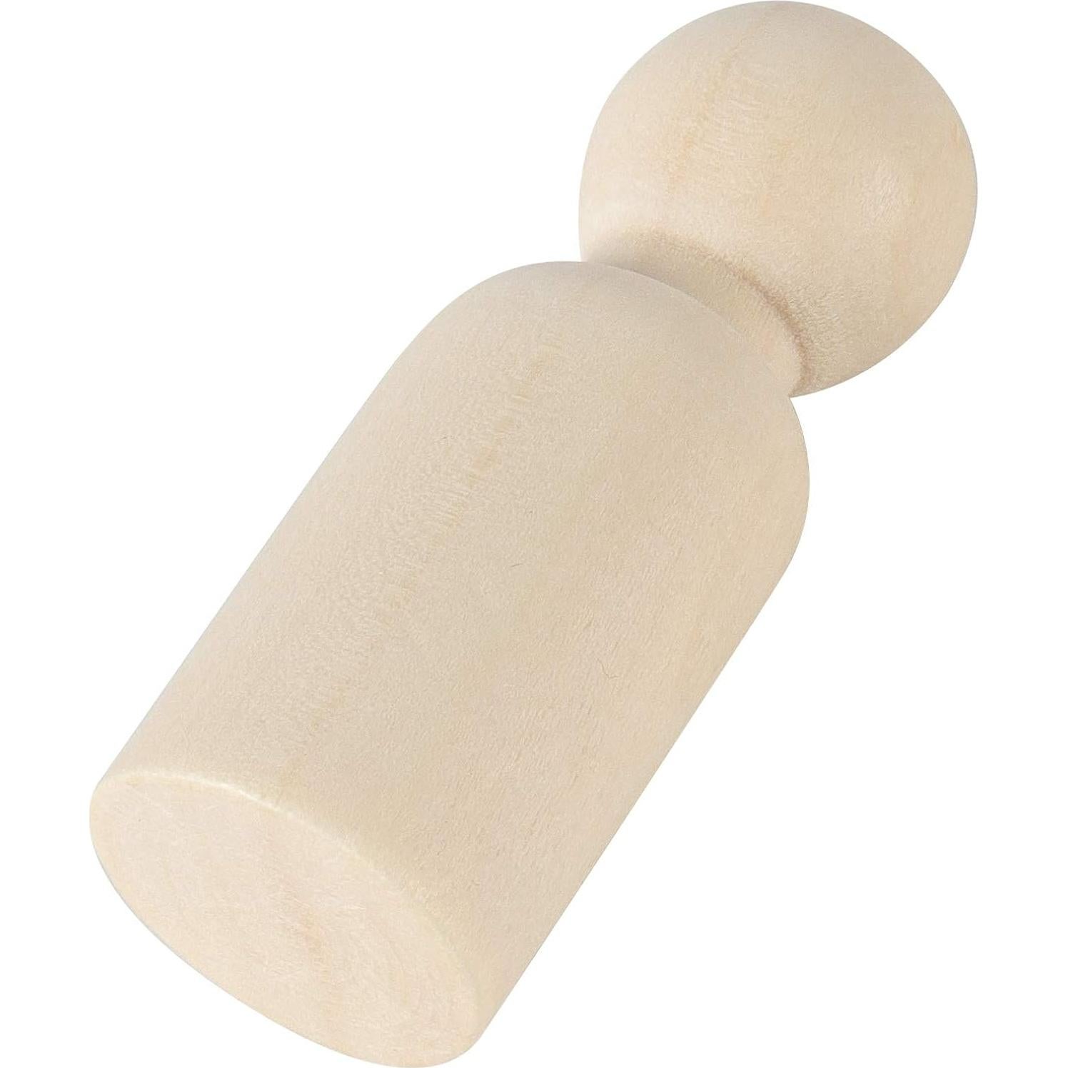 Paquete de 120 Muñecos de Madera ZEONHAK 6.6 cm para Manualidades