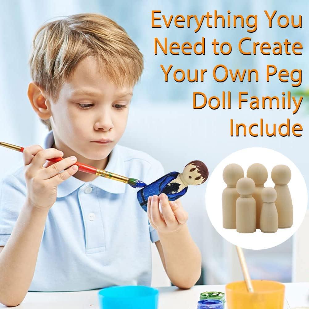 Muñecas de Madera sin Terminar Abnaok - 50 Piezas DIY