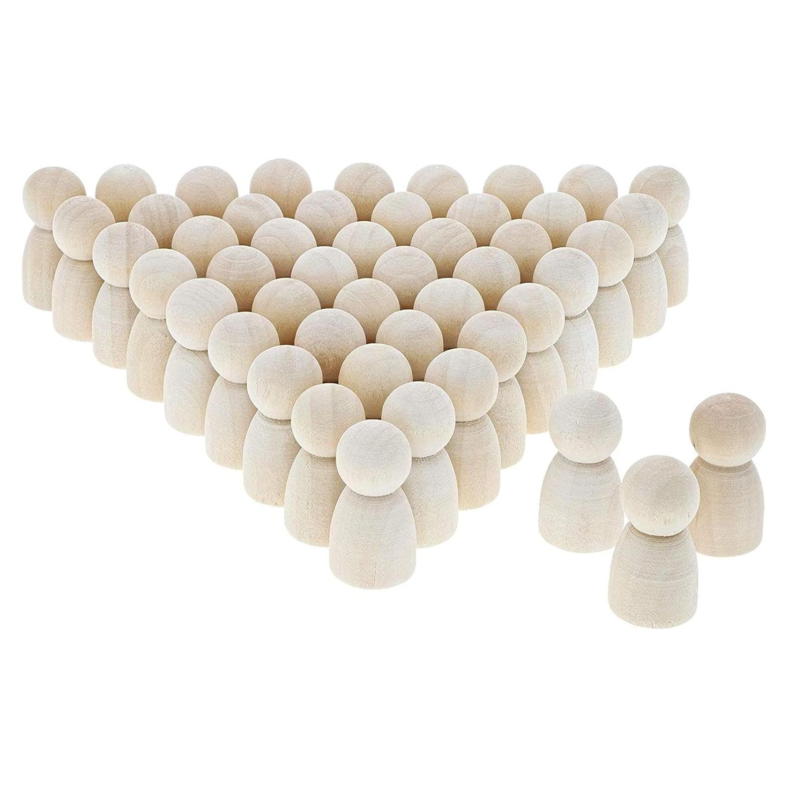 Muñecos de Madera Bright Creations 2.79 cm - 50 Piezas