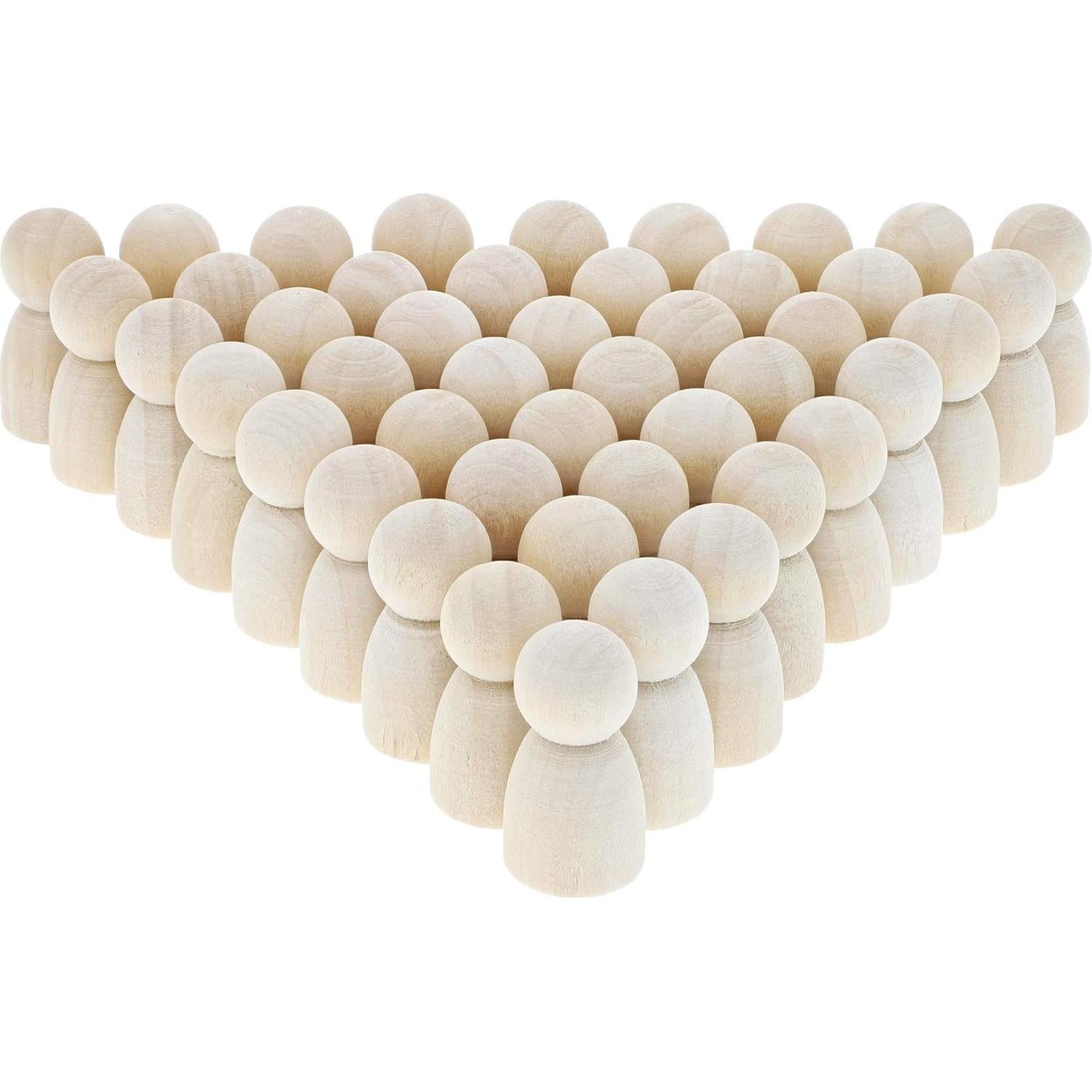 Muñecos de Madera Bright Creations 2.79 cm - 50 Piezas