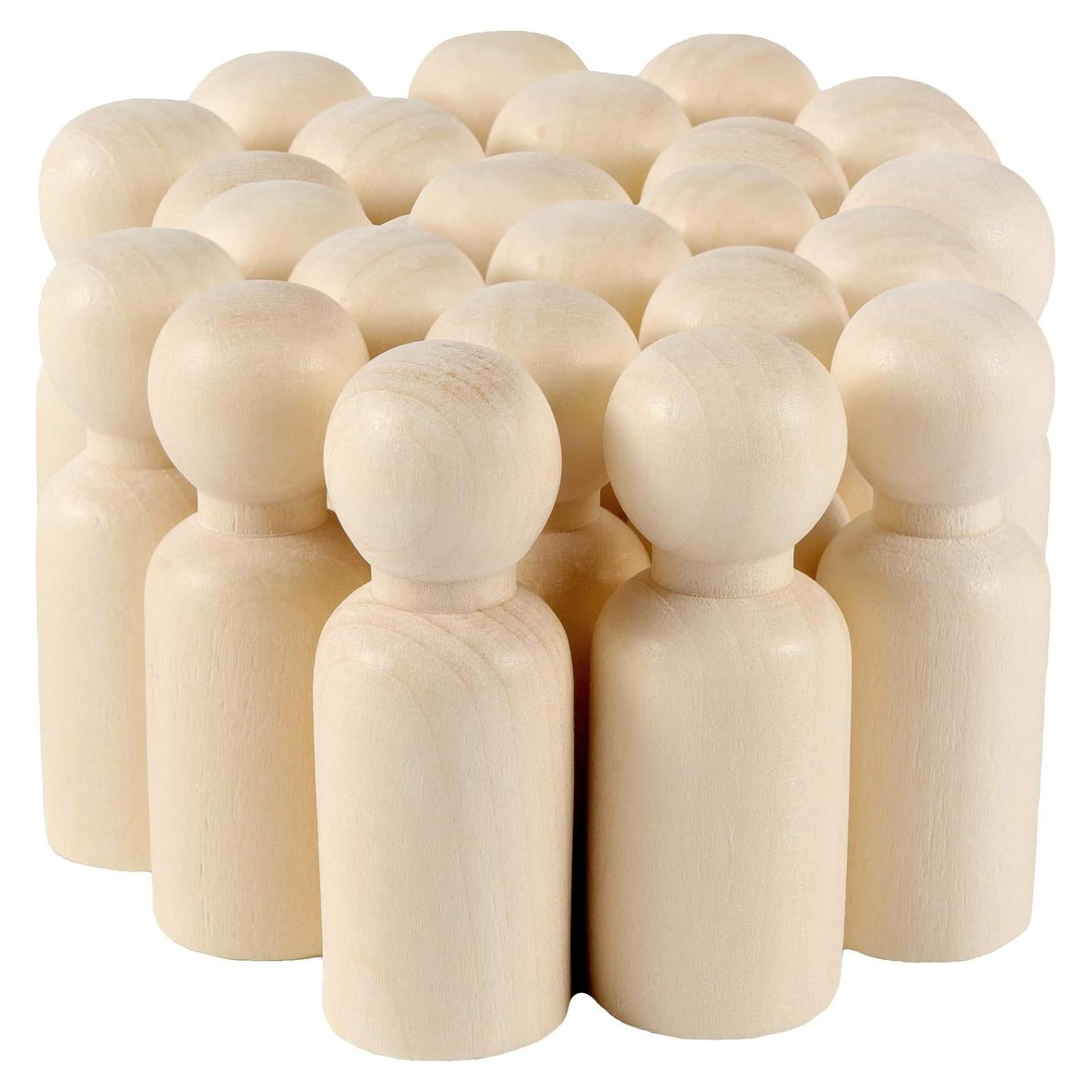 KOHAND 150 Muñecos de Madera sin Terminar 5.33 cm DIY