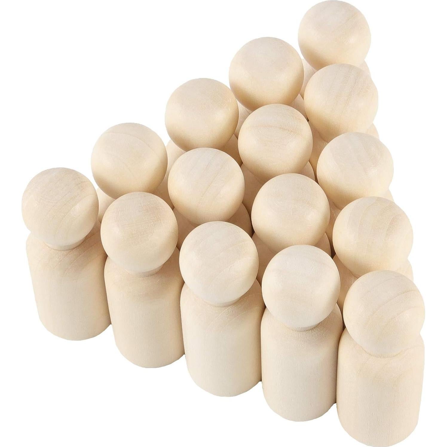 KOHAND 150 Muñecos de Madera sin Terminar 5.33 cm DIY
