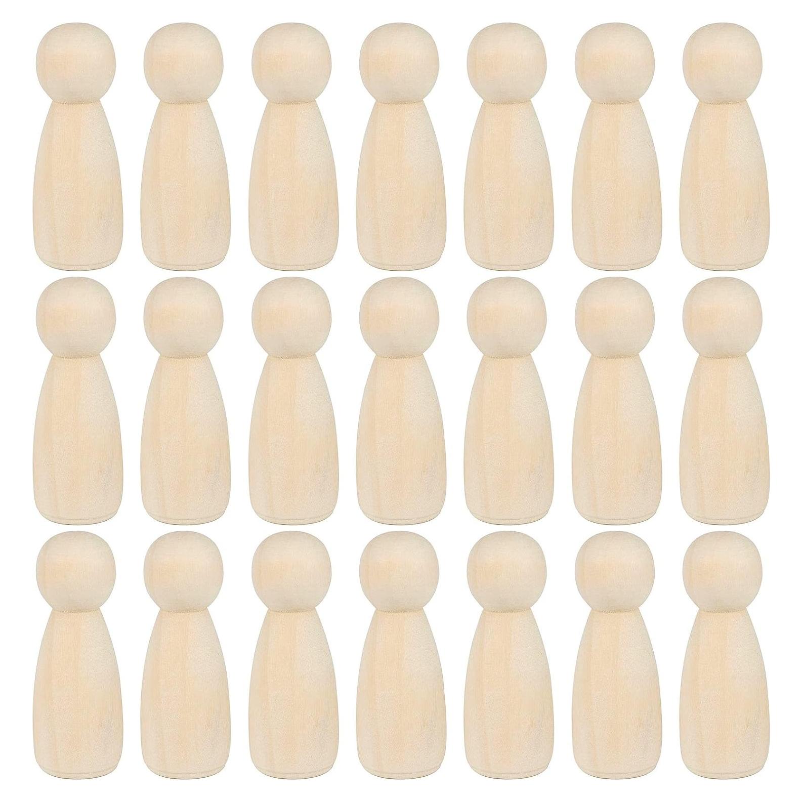 Muñecos de Madera JAPCHET 50 Piezas 8.89 cm para DIY