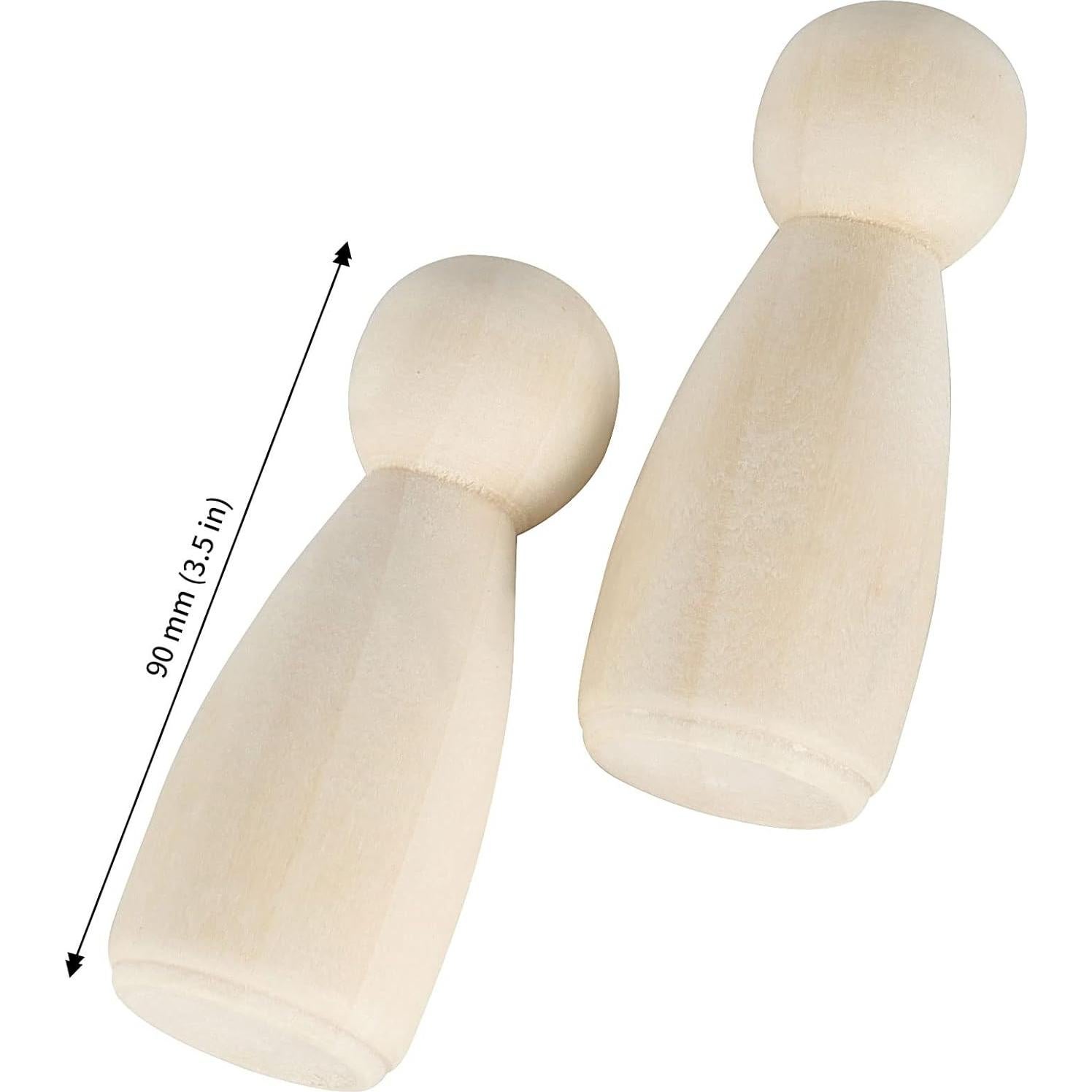 Muñecos de Madera JAPCHET 50 Piezas 8.89 cm para DIY
