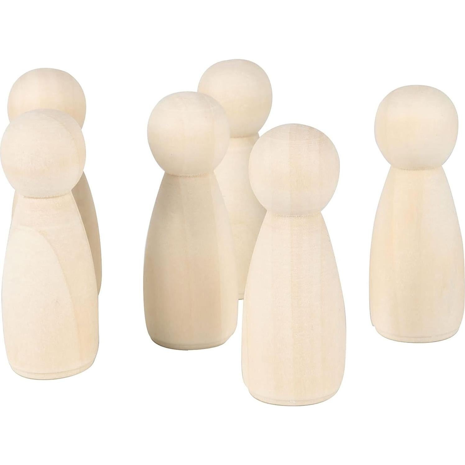 Muñecos de Madera JAPCHET 50 Piezas 8.89 cm para DIY