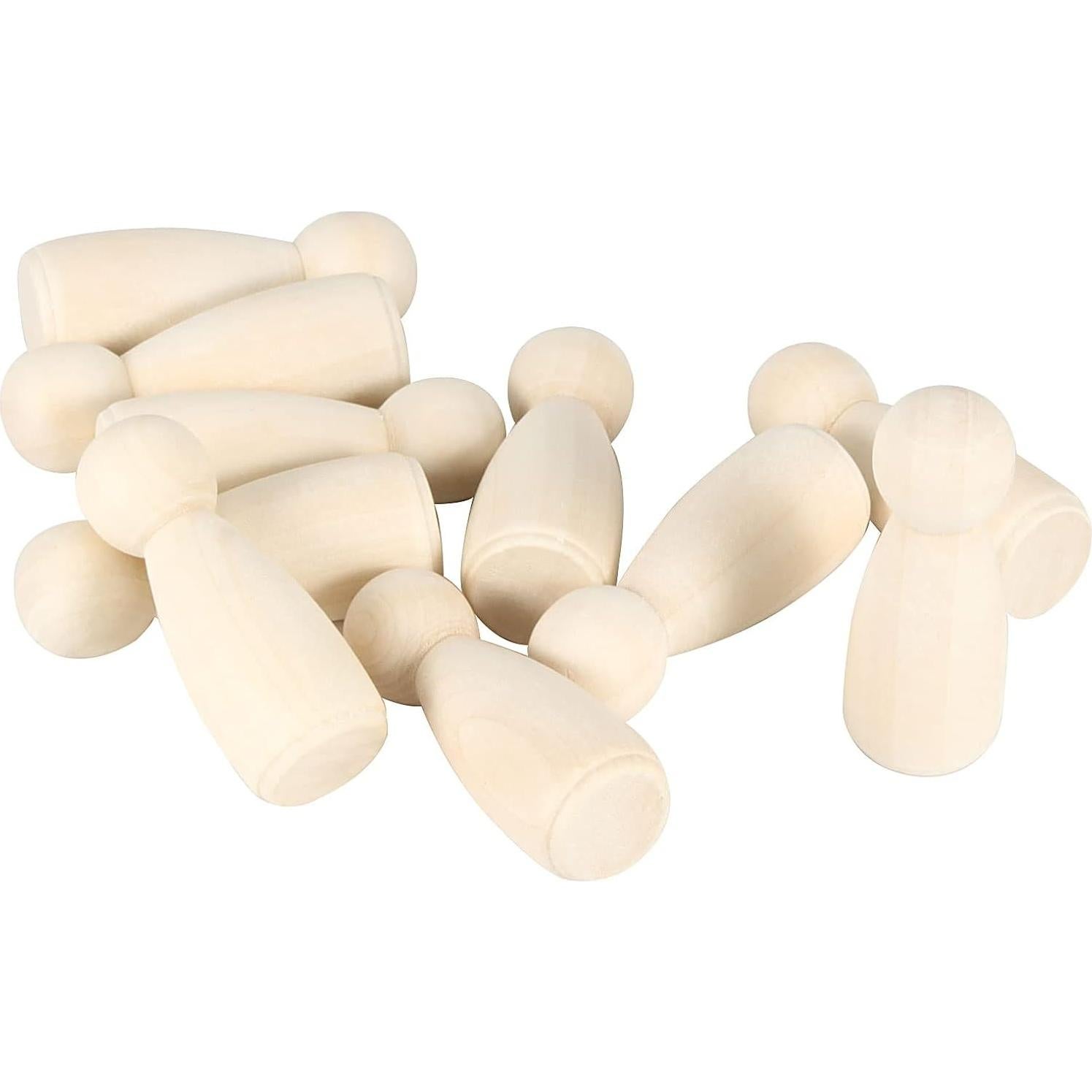 Muñecos de Madera JAPCHET 50 Piezas 8.89 cm para DIY
