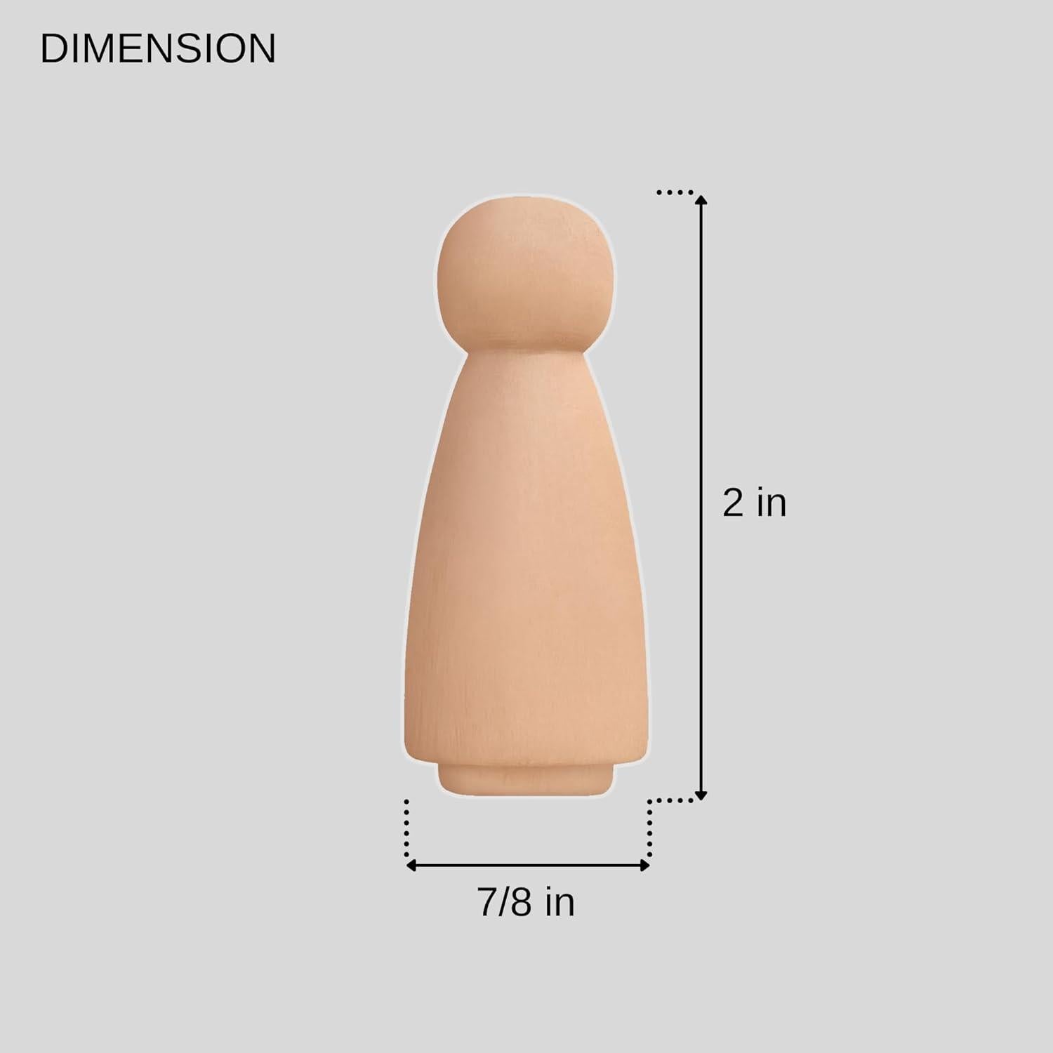 Muñecos de Pinza de Madera ILOT 30 Piezas 2 pulgadas