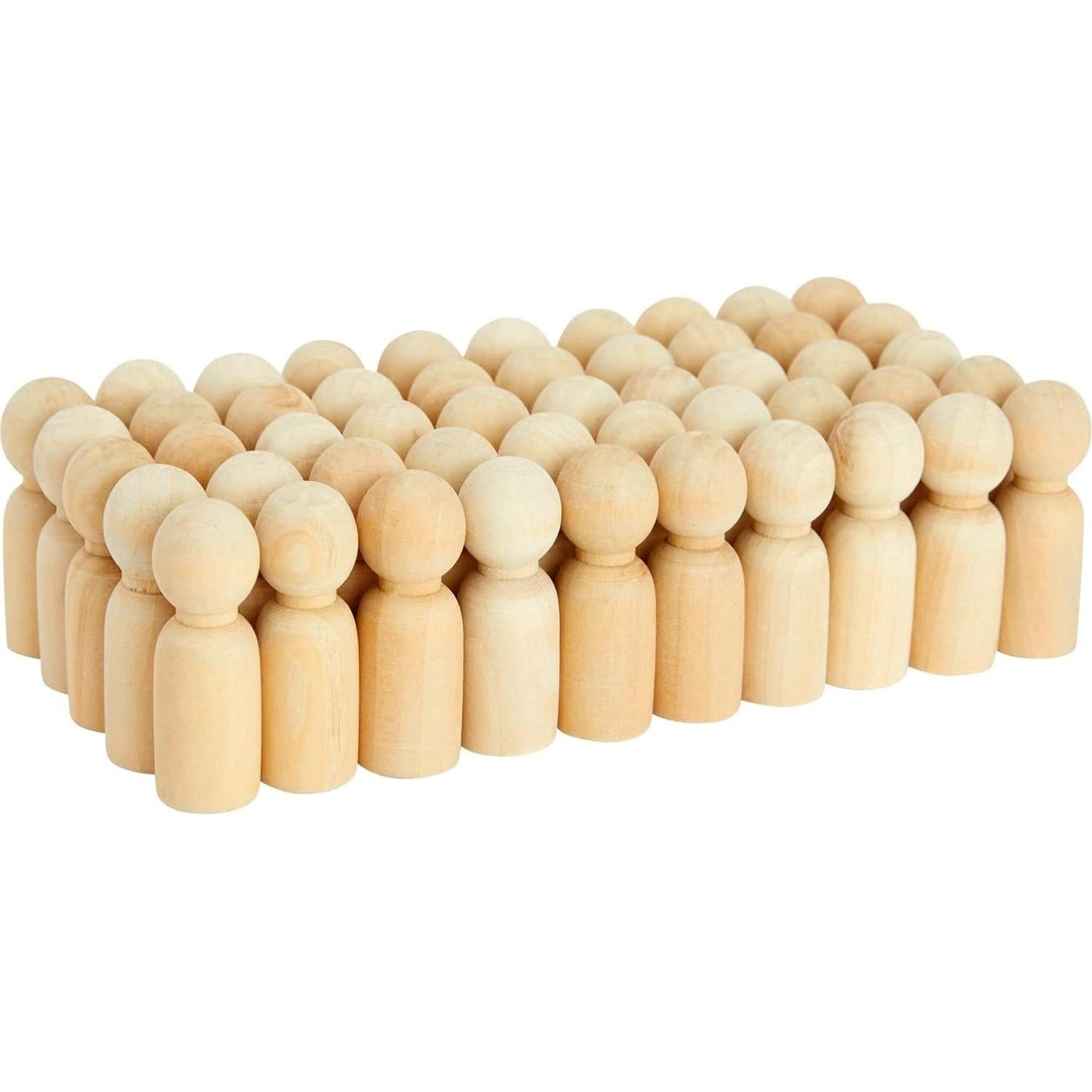 Muñecos de Madera sin Terminar Bright Creations - 50 Piezas 6.1cm