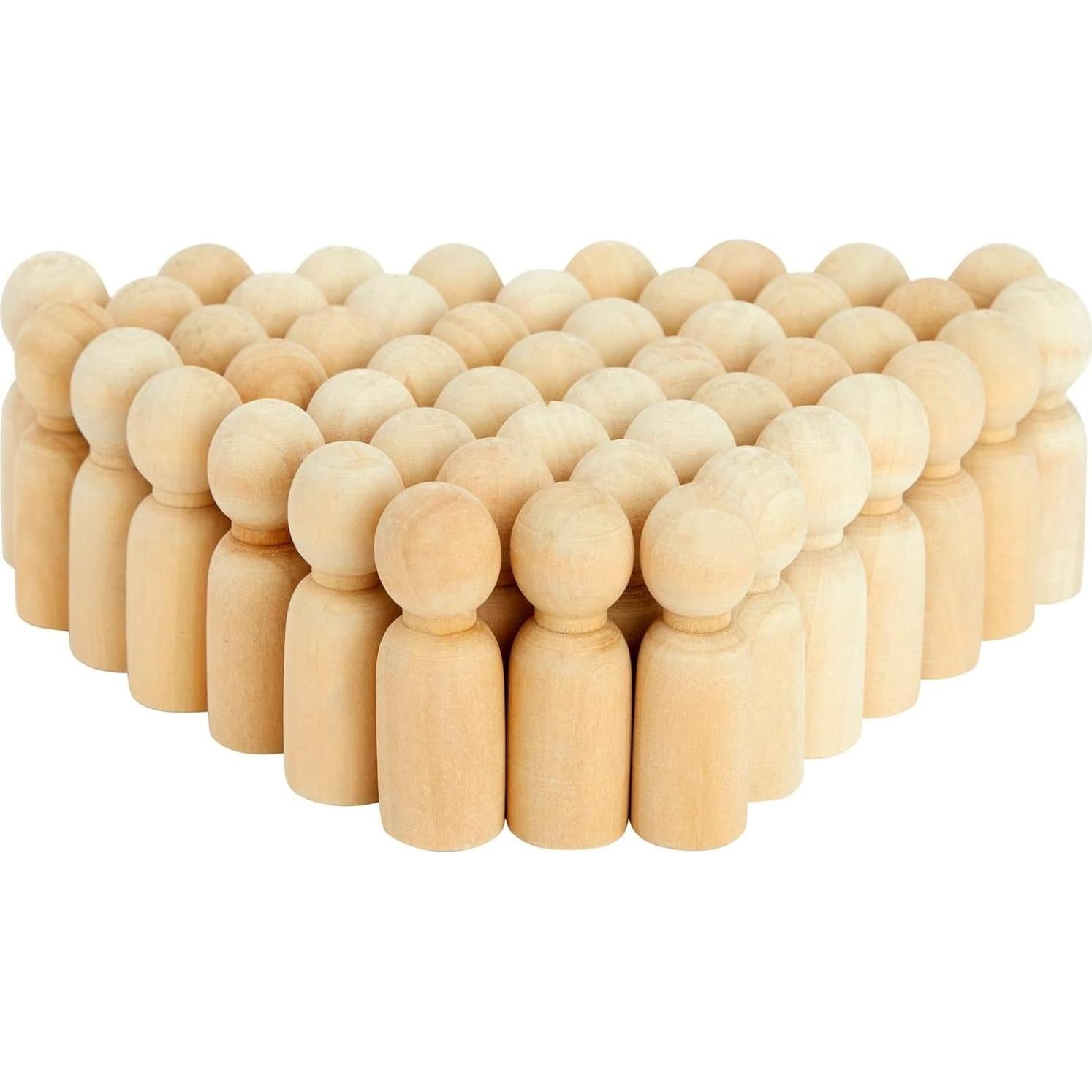 Muñecos de Madera sin Terminar Bright Creations - 50 Piezas 6.1cm