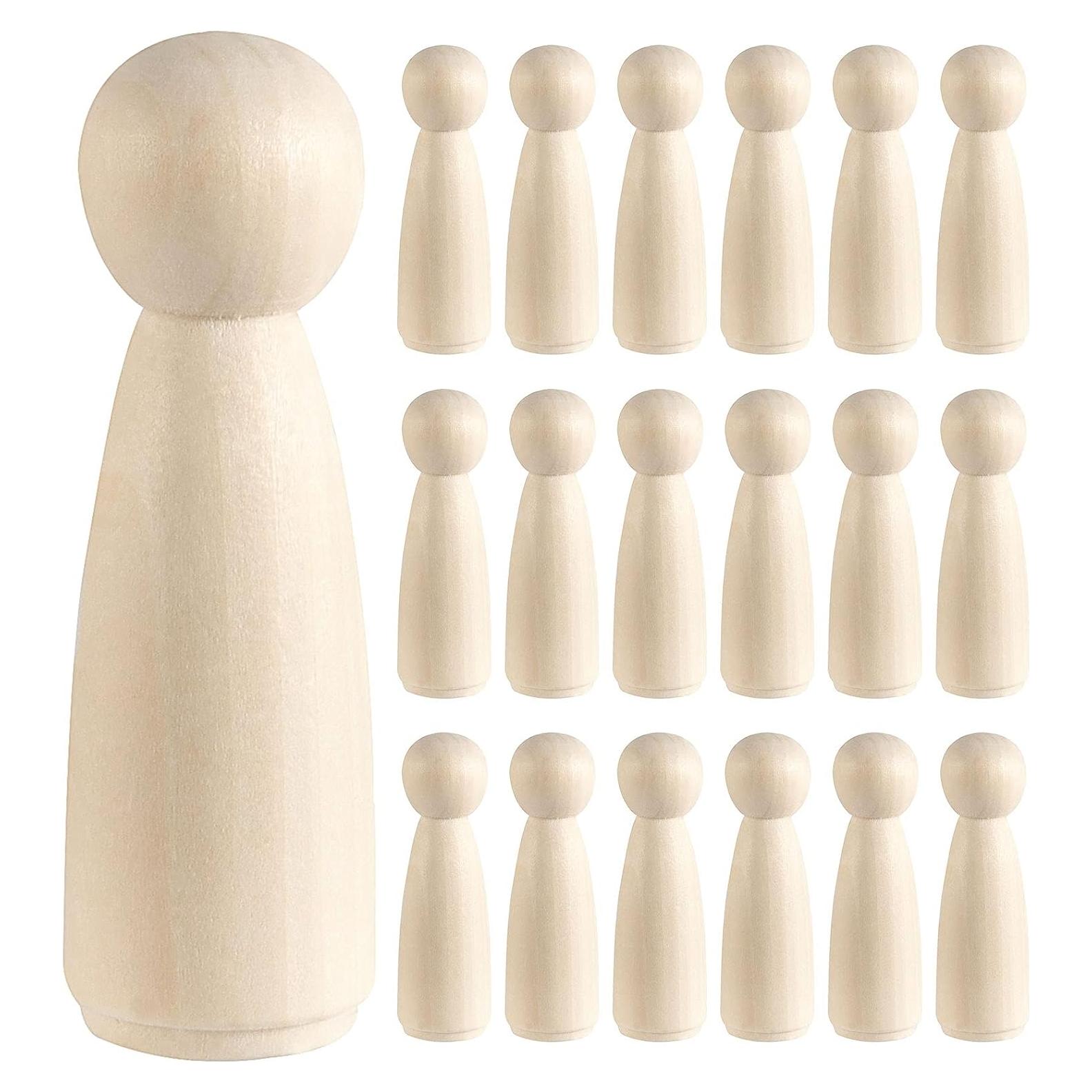 30 Muñecas de Madera HOIGON 90mm para Manualidades