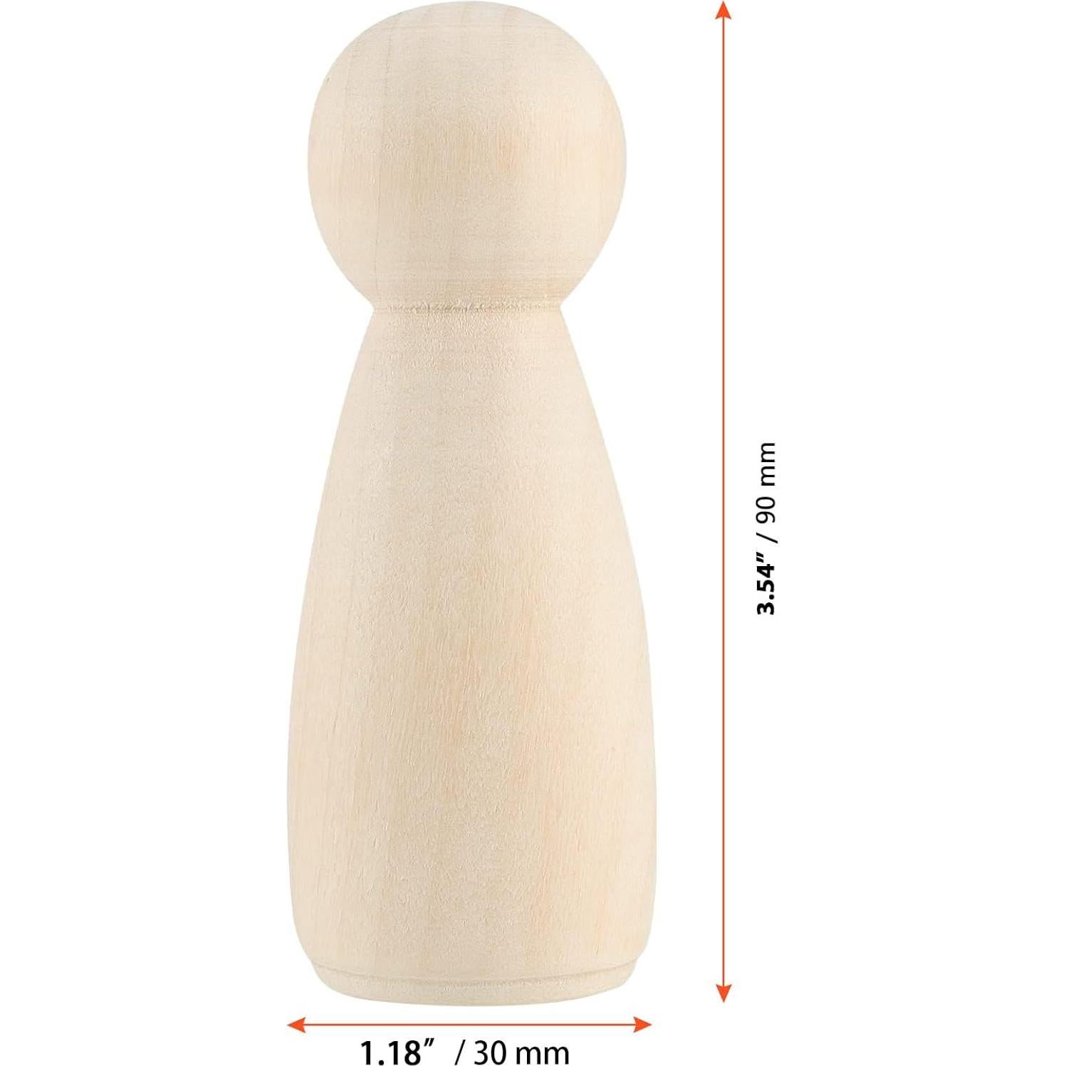 Muñecas de Madera SINJEUN 40 Pcs 8.89 cm para Manualidades