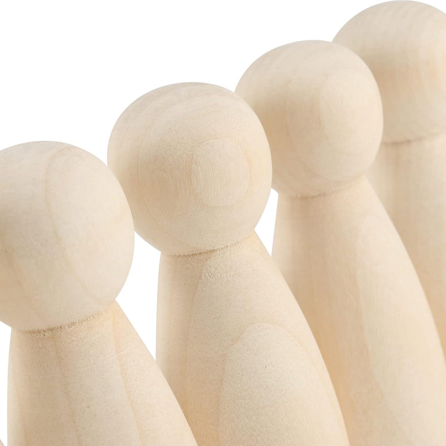 Muñecas de Madera SINJEUN 40 Pcs 8.89 cm para Manualidades