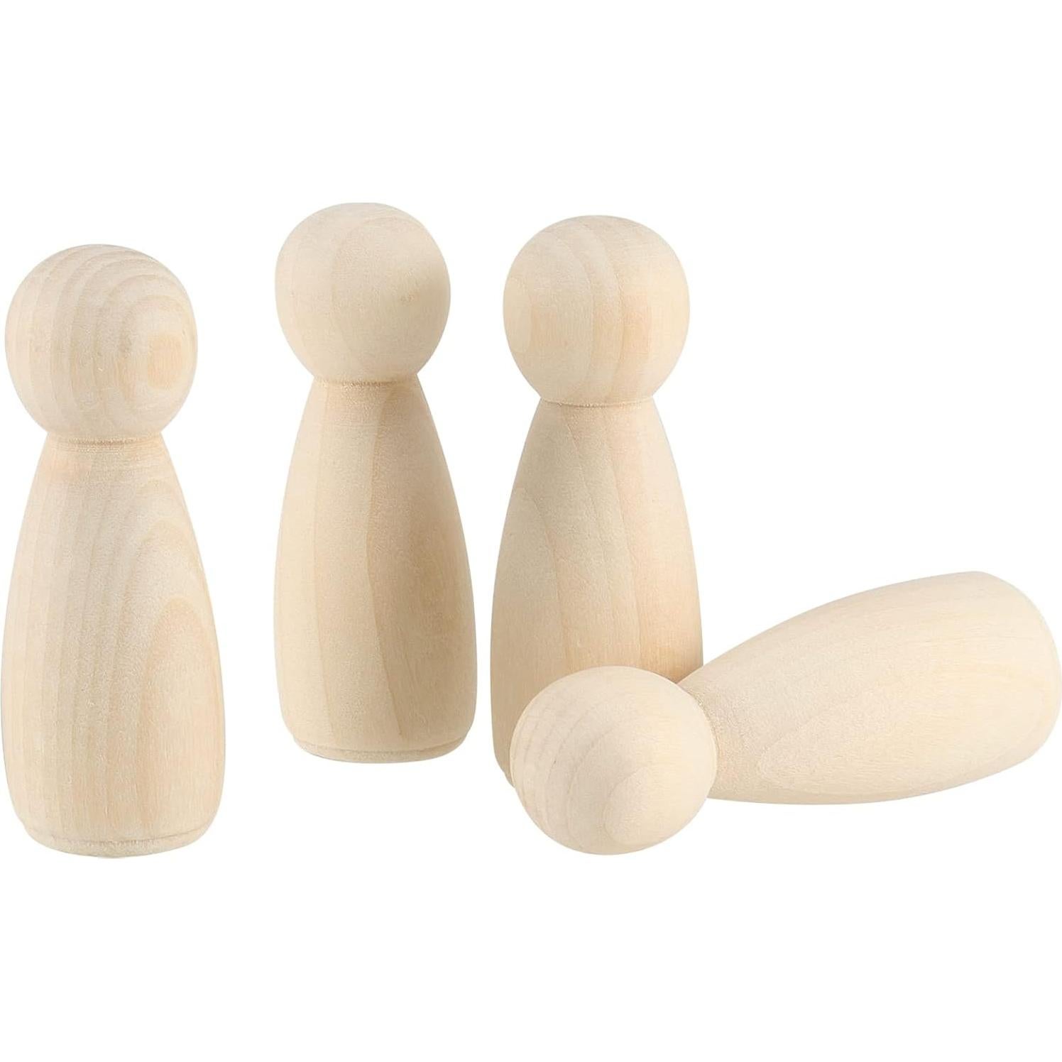 Muñecas de Madera SINJEUN 40 Pcs 8.89 cm para Manualidades